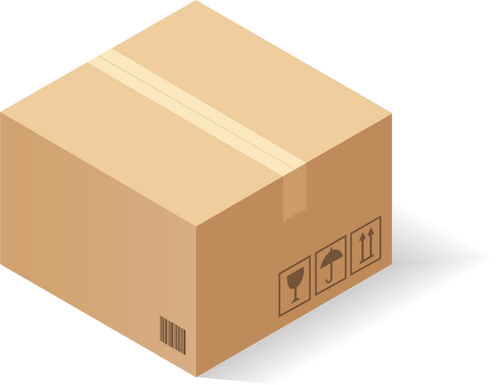 Carton cardboard box. Delivery and packaging. Transportation, shipping.